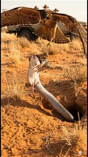 Falcon Attacks Cobra | Shocking Safari Wildlife Moment 🦅🐍