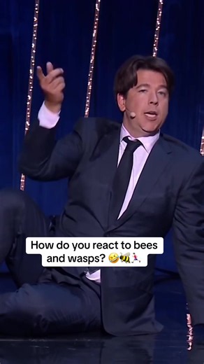 How do you react to bees and wasps? 🤣🐝🏃🏻‍♂️ #MichaelMcIntyre #comedy #standupcomedy