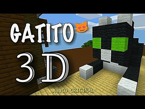 Como hacer pixel art: GATO 3D de la mansión del bosque en Minecraft | Gato gigante de lana