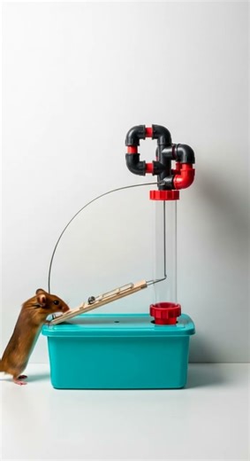 Funny! Mice watch first then rush into clear surprise escape #funny #mice #pets