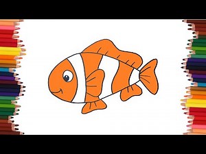 How to draw a clown fish