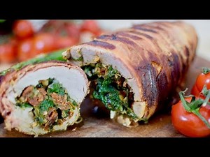 Gefülltes Schweinefilet im Speckmantel