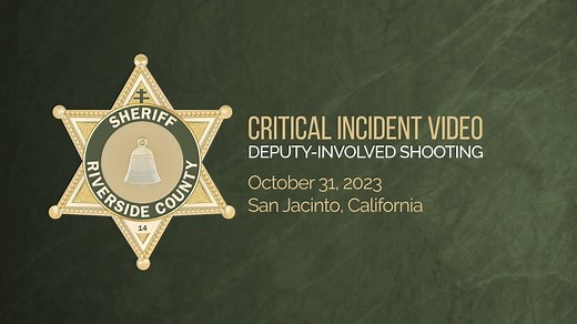 2.1K views · 81 reactions | Critical Incident Video Release: Deputy Involved Shooting, October 31, 2023, San Jacinto, California | Riverside County Sheriff's Office | Facebook