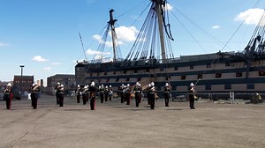 8.9K views · 400 reactions | Earlier this week, we welcomed The Bands of HM Royal Marines to Portsmouth Historic Dockyard. This was the first time they have performed in full rig for over three months! In the video below they are playing ‘Heart of Oak’ and ‘A Life on the Ocean Wave’ #NMRN #NavigateTheNavy #MuseumFromHome | National Museum of the Royal Navy | Facebook
