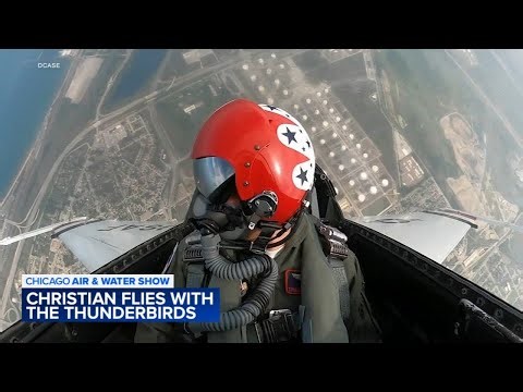ABC7 reporter flies with Thunderbirds at Chicago Air and Water Show