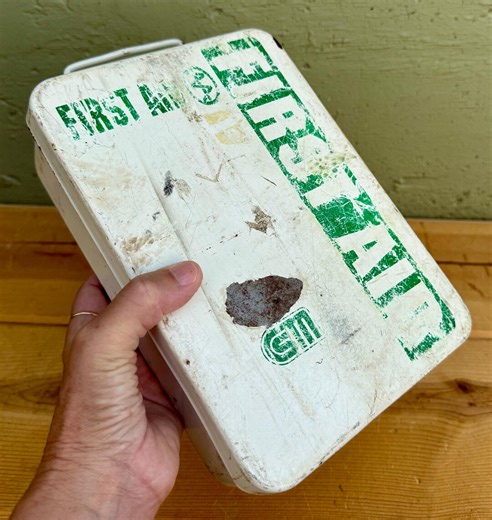 Antique Steel First Aid Kit: Vintage Industrial Supply Box - Etsy