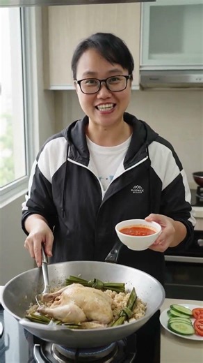 Homemade Singapore Hainanese Chicken Rice