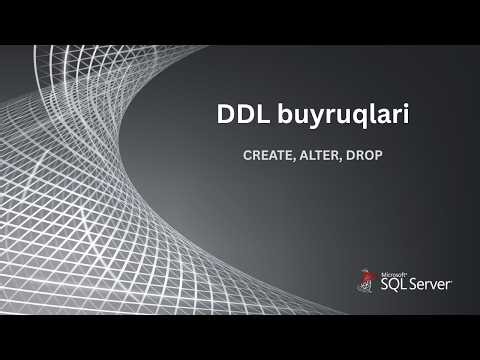 3-dars. DDL buyruqlari (CREATE, ALTER, DROP)