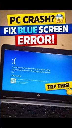 ⚡ Blue Screen Error Fix in 1 Minute | PC Crash Solution 🚀#shortsvideo #trending #viral #techwithaman