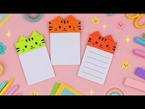 Origami Paper Cute Cat Notebook | How to make paper easy notebook without glue