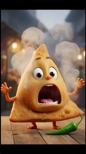 Desi Samosa Love Story with Tomato Sauce #aivideo #cartoon #aistory #aishorts #cartoonvideo