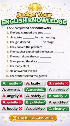 Boost Your English Skills 🚀 Adverbs Practice