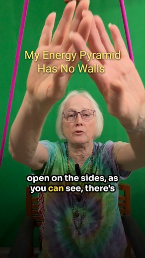 What does sitting in an energy pyramid actually FEEL like?🔺 Like stepping out of a cold storm into warm shelter. Like warm honey poured over your body. Like a weighted blanket of love. The energy wraps around you. Thick. Heavy. Comforting. I built this sacred space in my garage using copper tubing and quartz crystals. Now I meditate here every night. → link in comments 🍯 #energypyramid #meditation" | Alexus Sheppard