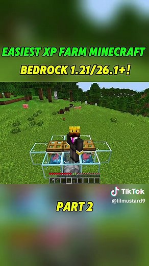Minecraft Bedrock Easiest XP Farm (1.21 / 1.26.1 )