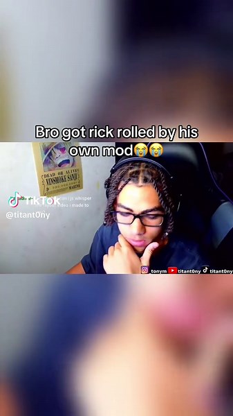 Bro Gets Rickrolled by His Own Mod on Twitch