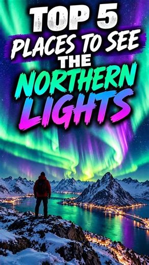 Top 5 BEST Places to See the Northern Lights 🌌✨ #top5 #beautifulplaces #travel #nature
