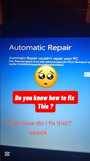 Automatic Repair Couldn’t Repair Your PC | Automatic Repair in windows 10 #bluescreen