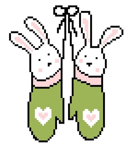 Gloves Bunny Knitting Pattern: Intarsia Chart (excel Template) - Etsy