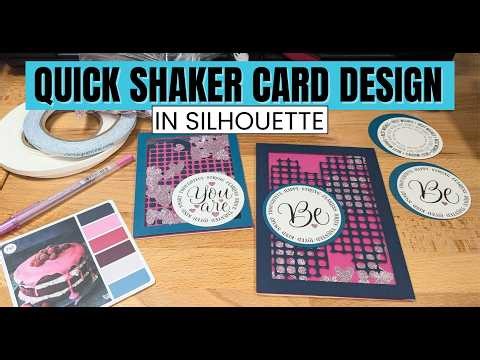 2 Quick Designs for Shaker Cards Using a Mixed Media Background Design