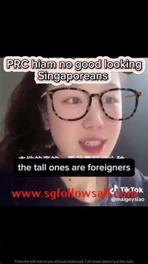 China woman talks about many ugly man in Singapore Shittttt