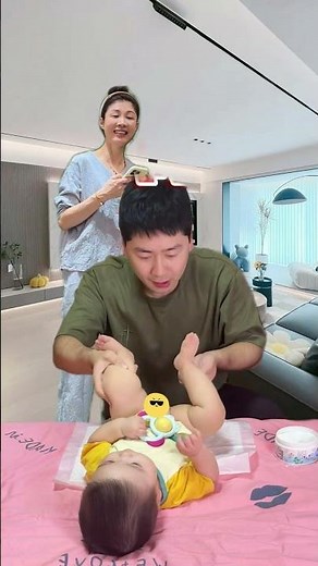 This Diaper Change Went Wrong Fast 😂 #DadLife #ParentingFail