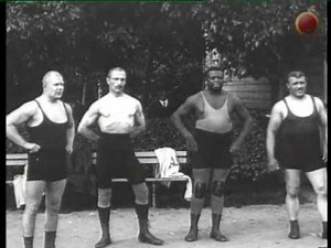 Wrestlers in circus