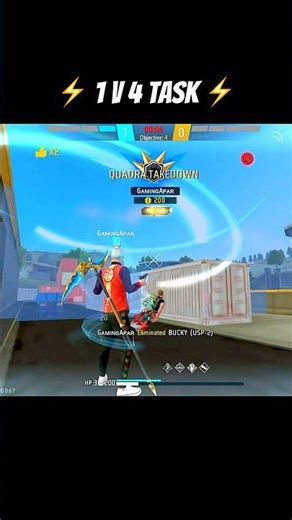 1 v 4 ace Task ⚡️| #freefire #viral #shortsfeed
