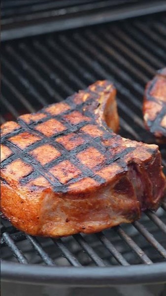 Sticky Raspberry Chipotle Pork Chops | Kosmos Q