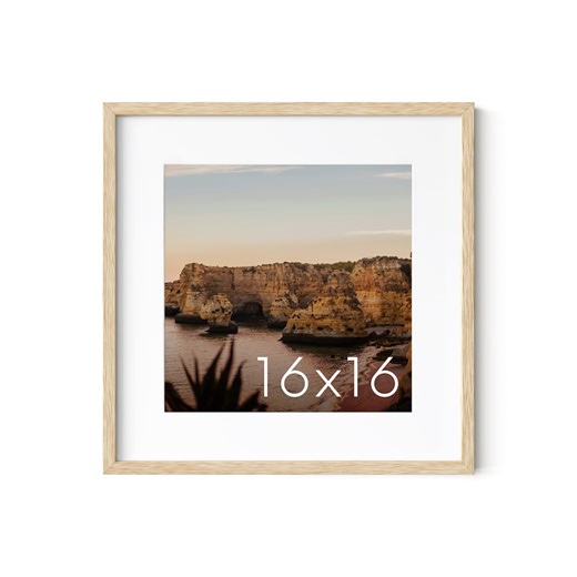 16x16 Beige Picture Frame: Natural Oak Wood Square Gallery Wall Frame - Etsy