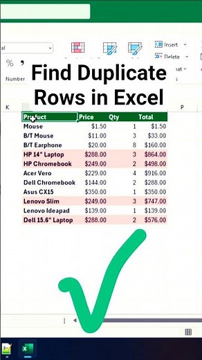 Conditional Formatting Trick to Find Duplicate Rows in Excel #excel #excelwithbrainbell