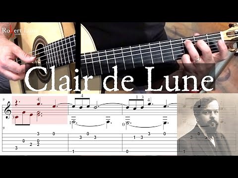 Clair de Lune (Opening Theme) - Full Tutorial with TAB - Classical Guitar