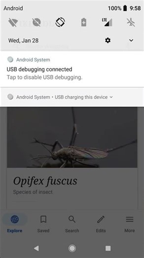 How to make Android Studio USB cable go back and