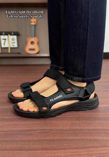Lightweight Breathable Velcro Sporty Sandals for Summer