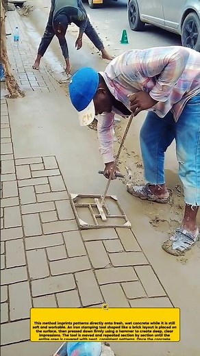 Concrete Stamping Technique: Looks Exactly Like Brick Pavement!