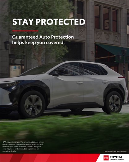 Did you know your current auto insurance may not be enough if your vehicle is declared a total loss? Guaranteed Auto Protection may help protect you from out-of-pocket costs when faced with a total loss. Learn more: https://toyota.us/3C5YhF0 | Toyota Financial Services USA