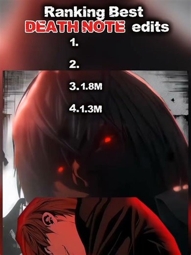 Ranking Best DEATH NOTE edits #shorts