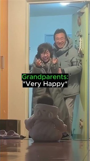 These grandparents were very surprised ❤️