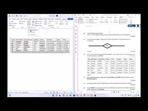 Ms Word Processing Practical Exam Episode 8 | KCSE 2012 | Mail Merging