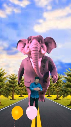 Balloon to elephant,dog, cat,alien, VFX funny 🤣 reels #funny #shorts #trending