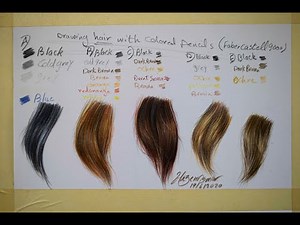 How to draw hair with colored pencils