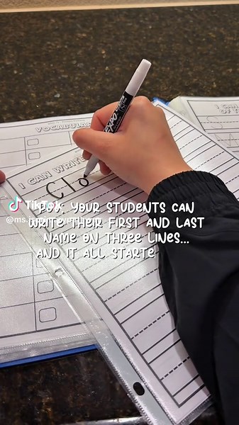 Take-Home Folder for Mastering Name Writing