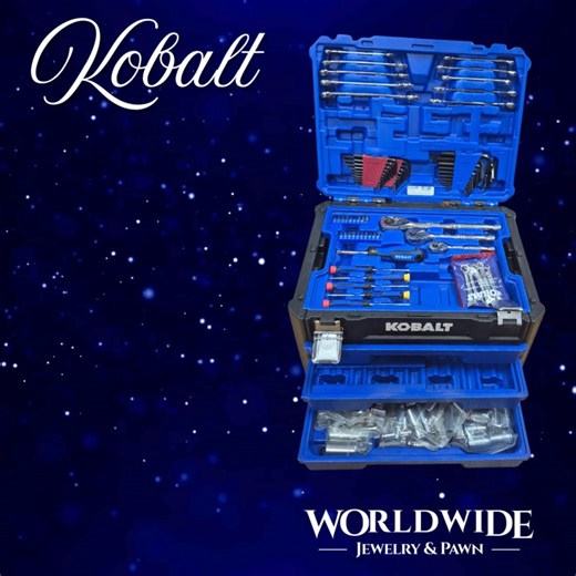 🔧💙 Tool Lovers, This One’s for You! Check out this KOBALT 232-piece toolbox set — only $124.99 at our US 933 location! Whether you're upgrading your tool game or grabbing an awesome gift, this set has everything you need in one sleek kit. Stop in today… this won’t last long! #worldwidejewelryandpawn #wwjpawn #US933 #KobaltTools #toolset #holidaydeals #giftideasforhim | Worldwide Jewelry & Pawn