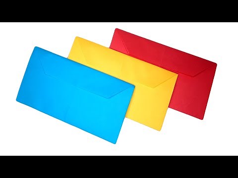 Origami Briefumschlag basteln mit Papier. Origami Brief falten mit DIN A4