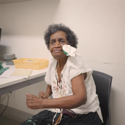 “I am too too happy!” That’s what Philomena shouted, fist in the air, when she could finally see her family again after five years of vision loss. Philomena is a mother, grandmother and great-grandmother from Solomon Islands. Cataracts had slowly taken her sight, leaving her unable to recognise the faces of the people she loved most. But thanks to sight-restoring cataract surgery at the Foundation-supported Regional Eye Centre in Solomon Islands, that all changed. This Cataract Awareness Month, 