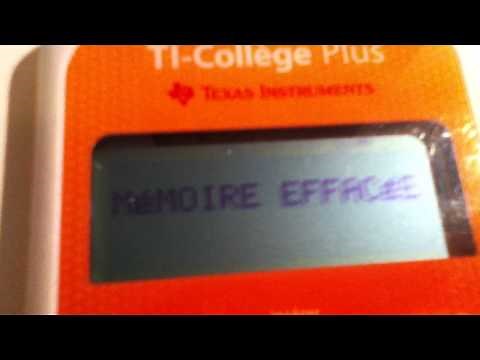Calculatrice scientifique : réinitialiser sa calculatrice TI-Collège Plus