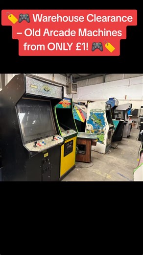 🏷️🎮 Warehouse Clearance – Old Arcade Machines from ONLY £1! 🎮🏷️ Grab classic machines starting at just £1 – perfect for collectors, retro lovers, or home arcade setups. 🕹️💥 💬 Comment if interested – Location & game machine. #WarehouseClearance #RetroGaming #ArcadeMachines #OldSchoolCool #fyp