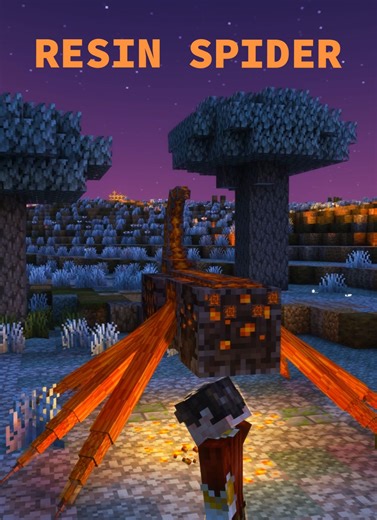 Creating a Resin Spider with Display Entities in Minecraft