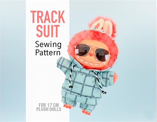 Track-suit Sewing Pattern, Tracksuit for Plush Doll 17 Cm, Cute Monster, La Fufu, Monster Soft Toy, LB Doll Clothing, Hoodie Outfit for Doll - Etsy