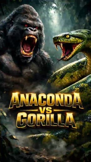 #shorts Anaconda Attack Turns Into Gorilla vs Snake Battle #shortvideo #explore #Anaconda #gorilla