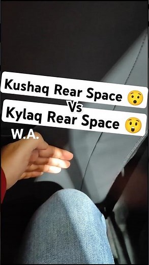 Kushaq Vs Kylaq : Rear Space 🔥 #shorts #cars #explore